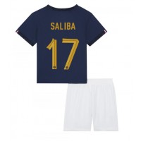 Dres Francuska William Saliba #17 Domaci za djecu SP 2022 Kratak Rukav (+ kratke hlače)